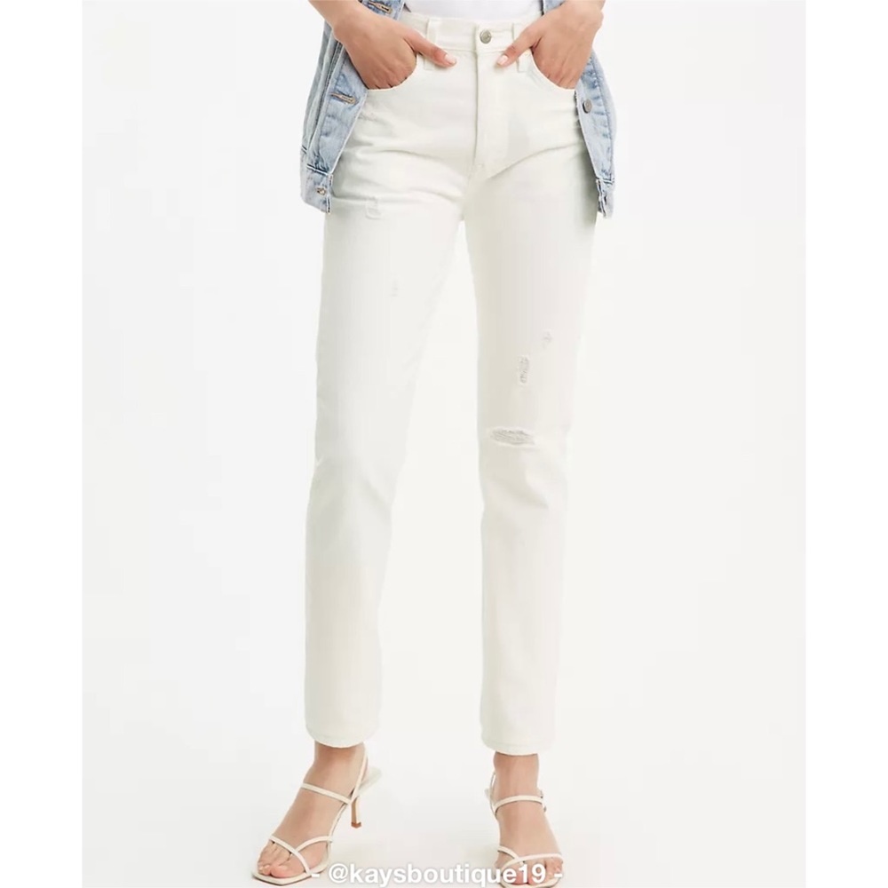 NWT Levi’s 501 Skinny White Jeans Size 26 X 28 - Picture 3 of 14